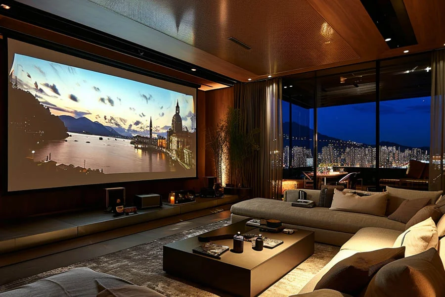 home theater system with projector